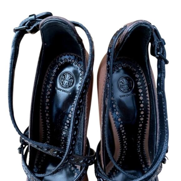 Tory Burch Black/Brown Heels Pumps | Size 6.5 - Picture 6 of 9